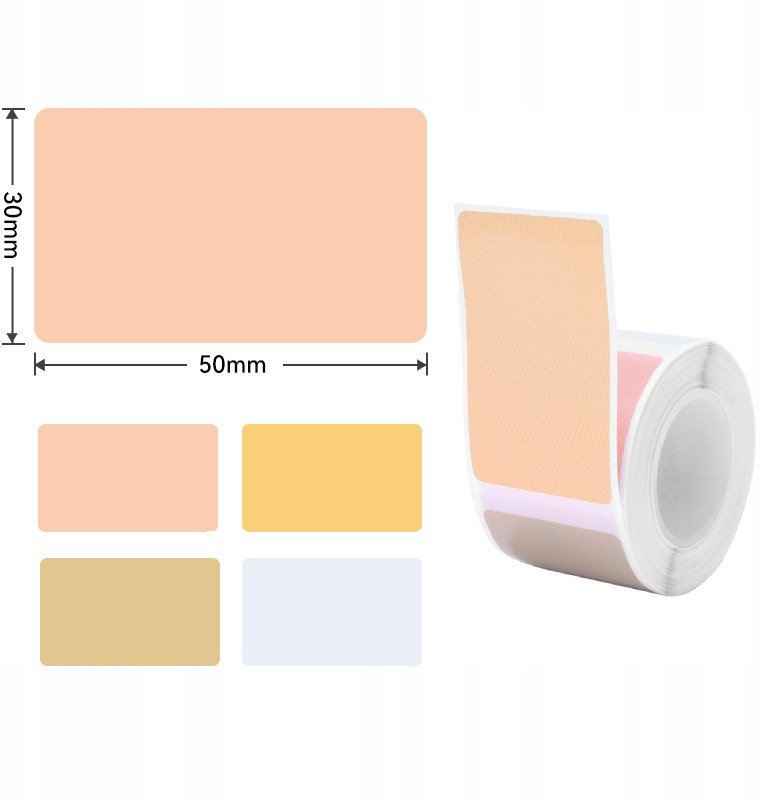 .NIIMBOT Etykiety Naklejki 50*30mm B 160szt KOLORY