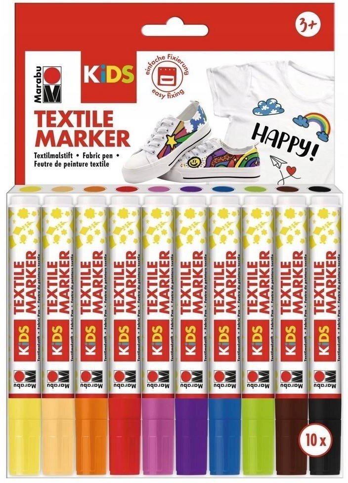 Markery do tkanin Kids 10 kolorów