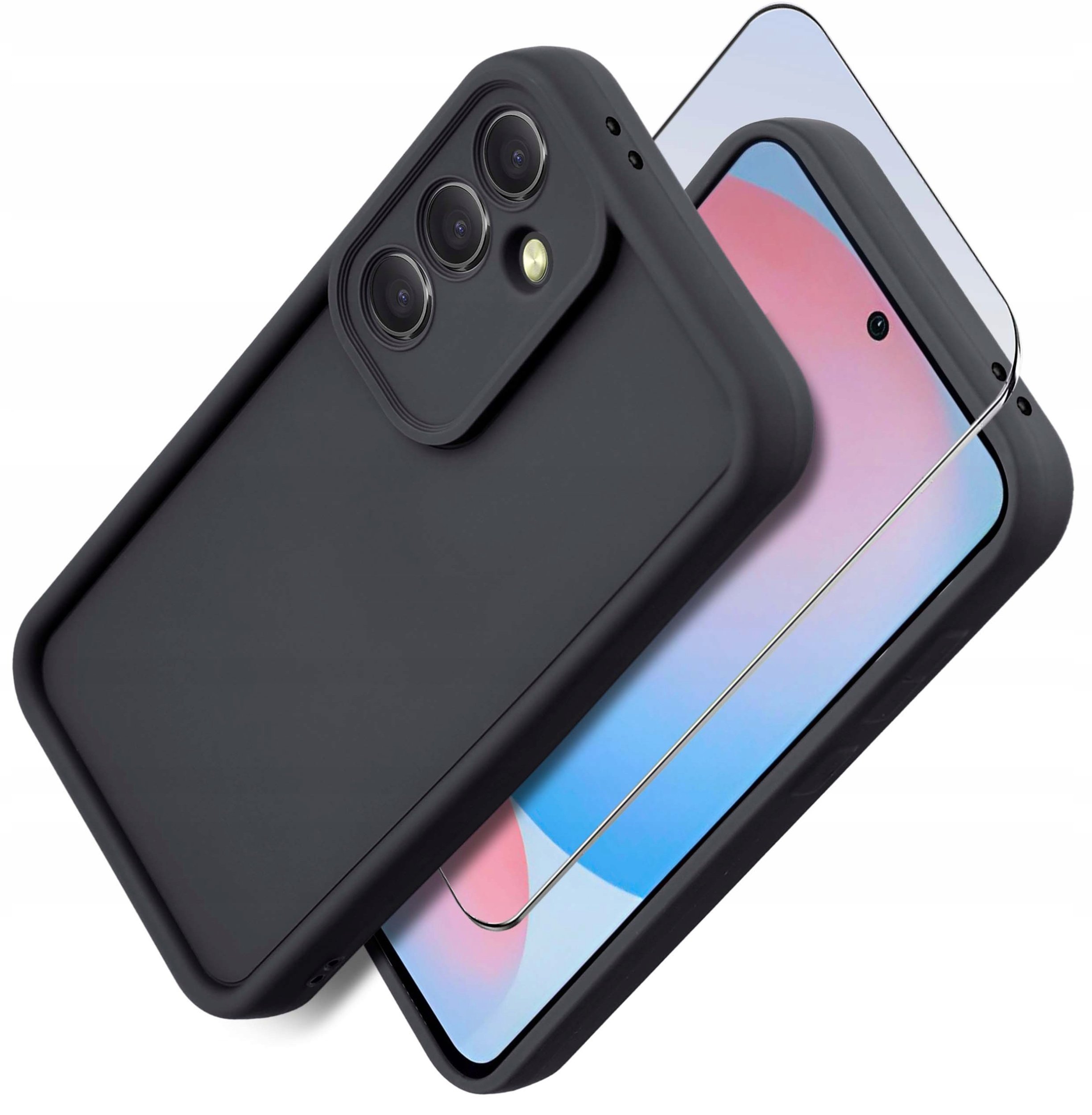 Etui do Samsung A36 5G silikonowe MATOWE + Szkło ochronne na ekran
