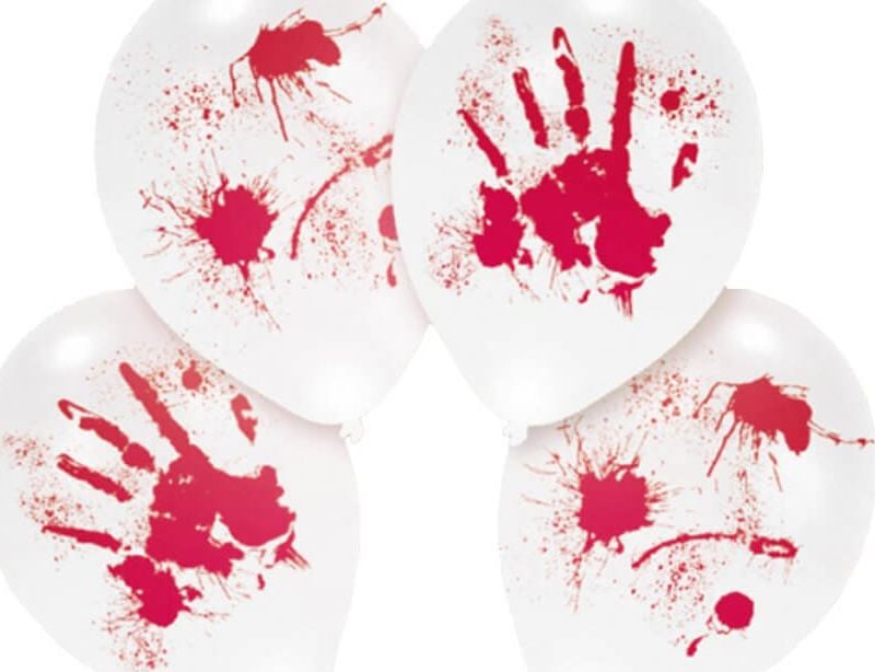 AMSCAN Balony LED z krwawym nadrukiem - 28 cm - 4 szt. uniwersalny