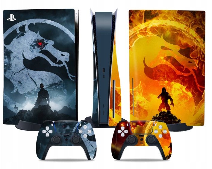 Naklejki Skórki na PlayStation 5 oraz Pady Motyw Mortal Kombat