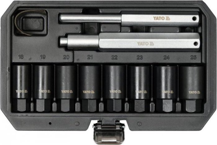 Yato ZESTAW NASADEK DO WYKRĘCANIA ŚRUB ZABEZPIECZAJĄCYCH 10 CZ. (1 KPL)