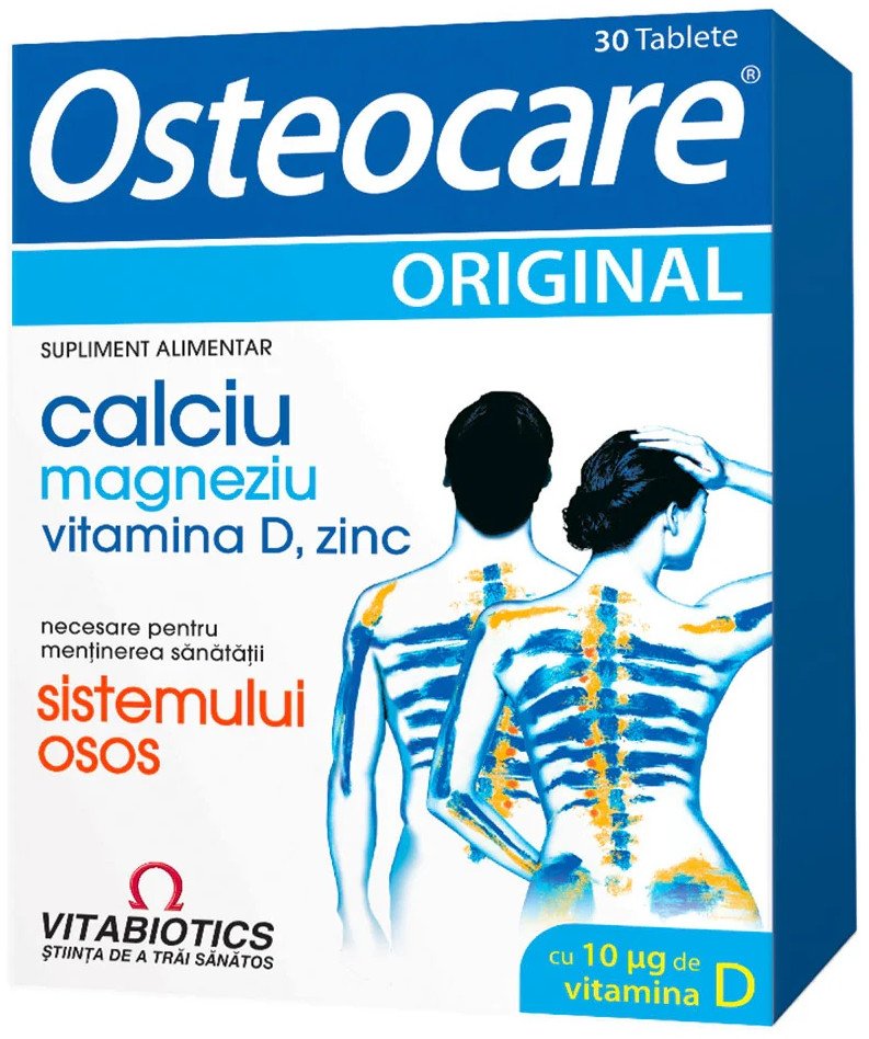 Vitabiotics, Osteocare Original, Vitamin D, Magneziu, Zinc & Calciu, Maintaining A Healthy Skeletal System, Vitamins, 30 capsules Unisex