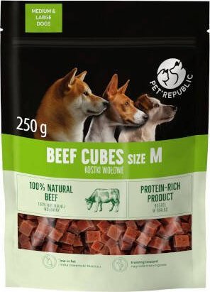 Pet Republic PetRepublic przysmak kostki wołowe dla psa 250g M