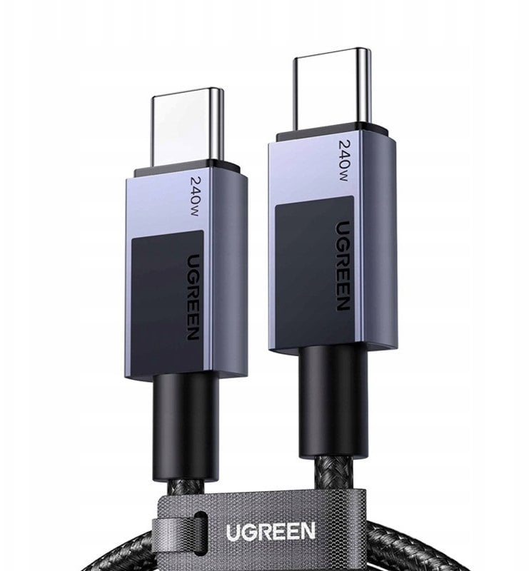 Ugreen Kabel USB-C do USB-C L513, Power Delivery (PD) 240W, 1m, 480Mbps (gwiezdna szarość)