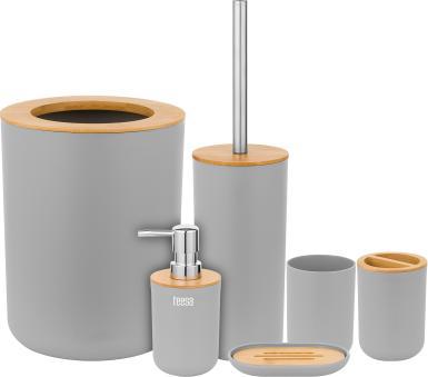 Teesa Zestaw akcesoriów łazienkowych Teesa szary