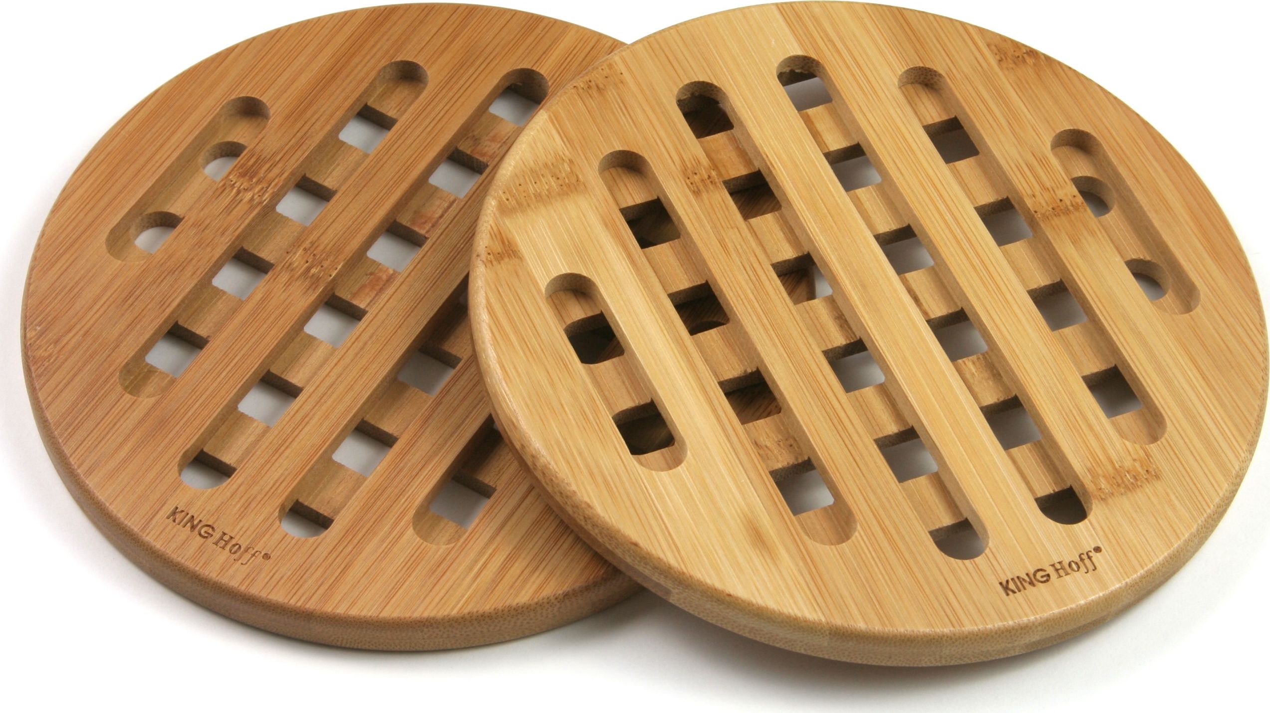 KingHoff ZESTAW OKRĄGŁYCH PODSTAWEK Z BAMBUSA 17,5cm KINGHOFF [KH-1215]