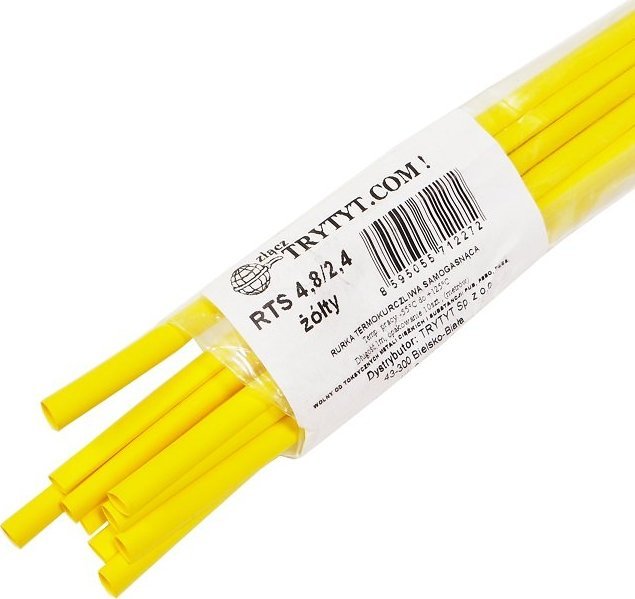 Trytyt 10x Koszulka termokurczliwa RTS 4,8/2,4 żółty