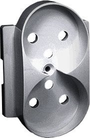 Kontakt-Simon Pokrywa gniazda podwójnego z przesłonami do ramek DETAIL aluminium 82068PDZ-93