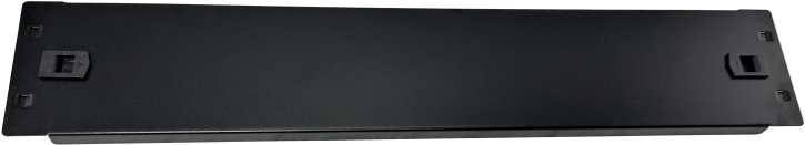 Alantec Zaślepka 2U 19", metalowa, szybki montaż na klipsy, czarny (PK064)