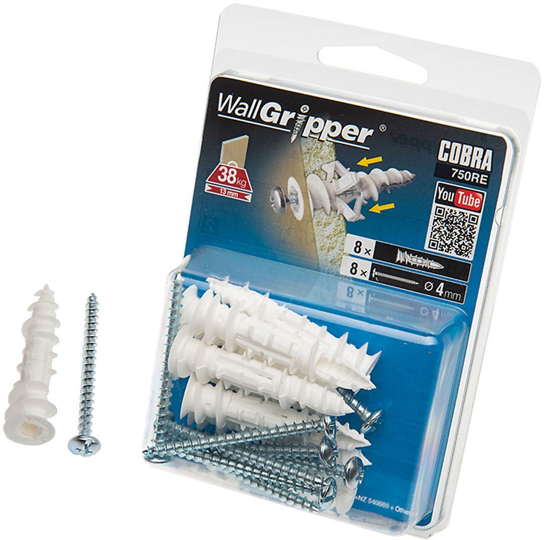 ANCHOR DRYW GRIPPER 4X54 NAILON 8 PCS