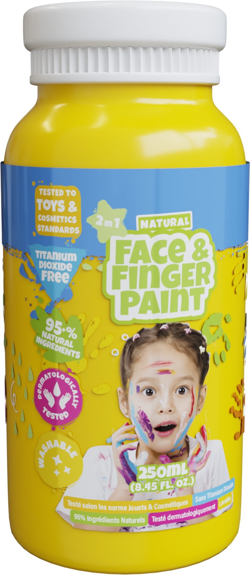 BOTI NATURAL farba d/mal palcami ŻÓŁTY 250ml 38585