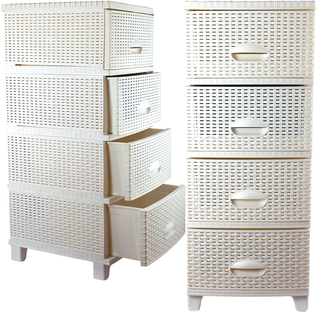 KOMODA RATTAN TURAN BIAŁA