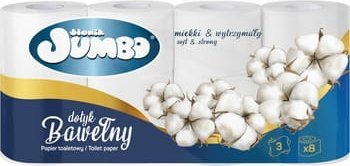 SŁONIK JUMBO papier toaletowy bawełna 8 rolek 3-warstwowy [102|8]