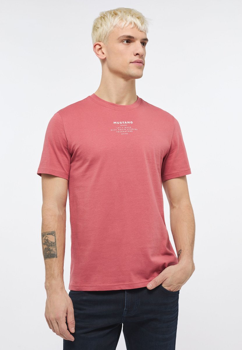 Mustang Mustang męska koszulka t-shirt ALEX C PRINT 1013806 8268 XL