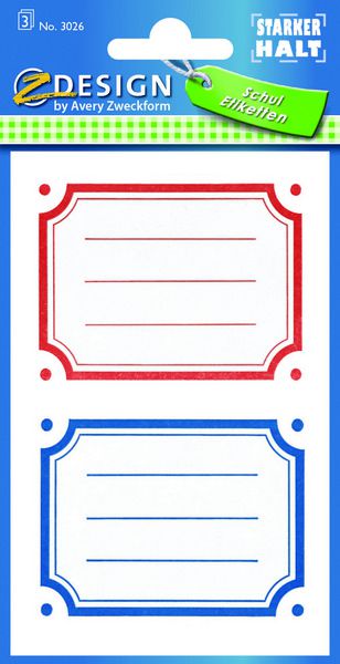 Avery Zweckform Naklejki na książki i zeszyty - prostokątne (151985)