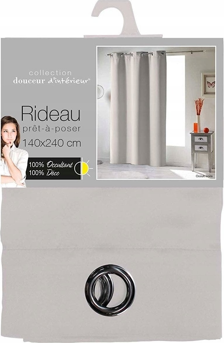 Douceur d`Interieur Zasłona zaciemniająca OCCULT 140 x 240 cm, kolor jasnobeżowy