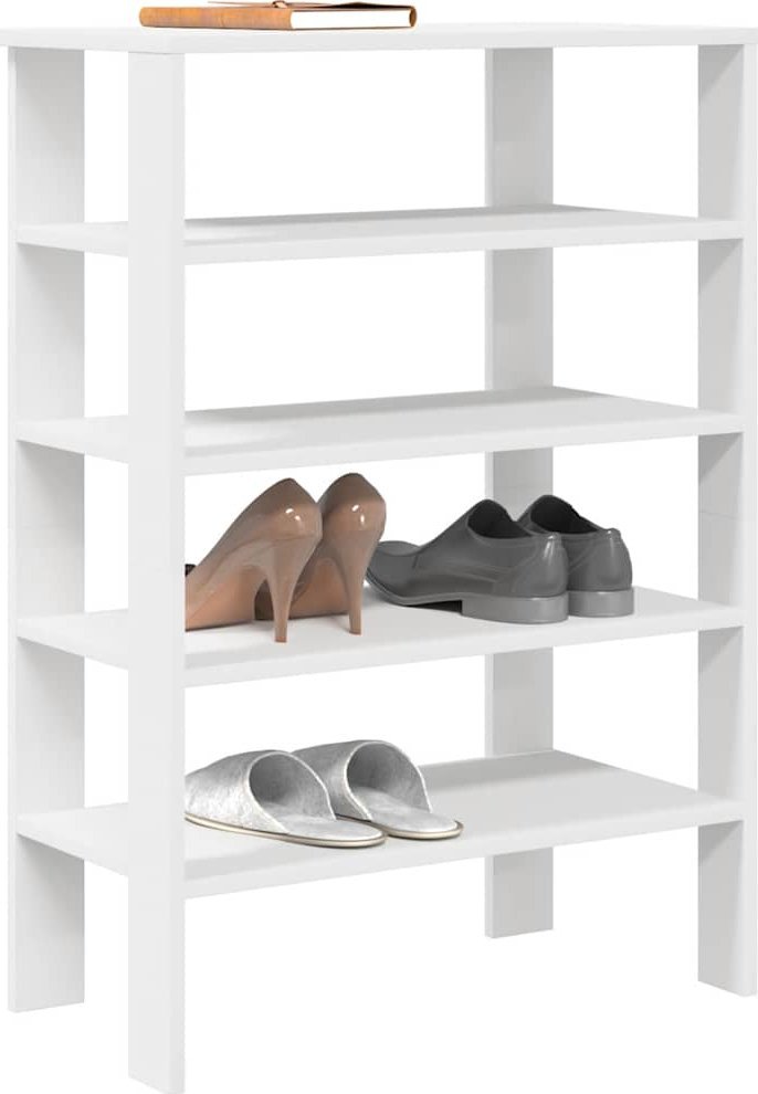 vidaXL vidaXL Półka na buty, biała, 61x32x87,5 cm, materiał drewnopochodny