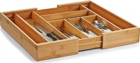 Zeller Zeller, Regulowany wkład do szuflady z drewna bambusowego, 35x4cm