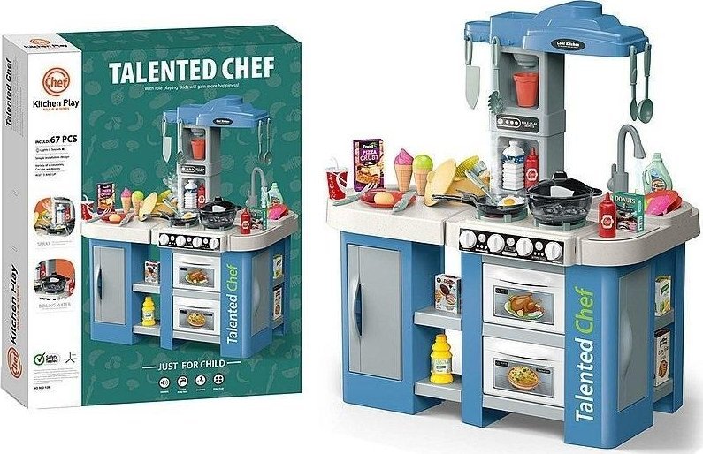 Kuchnia z wyposażeniem, światło, dźwięk, para