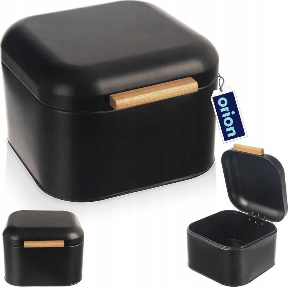 Orion Chlebak metalowy czarny BLACK 21,5x20x14,5 cm