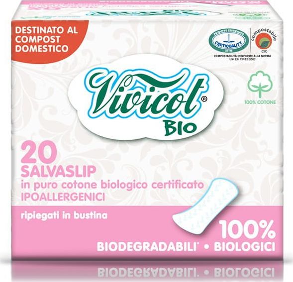 Vivicot Vivicot Bio- Wkładki higieniczne SKŁADANE z organicznej bawełny 20 szt.