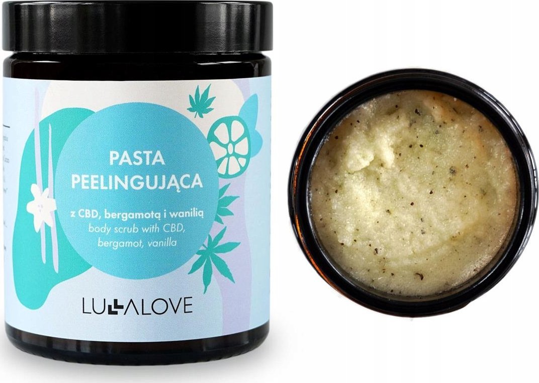 Lullalove Pasta peelingująca z CBD bergamotą i wanilią 230g