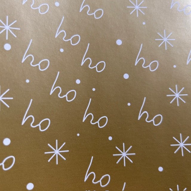 Papier świąteczny do pakowania złoty hohoho 70cmx3m 3m103