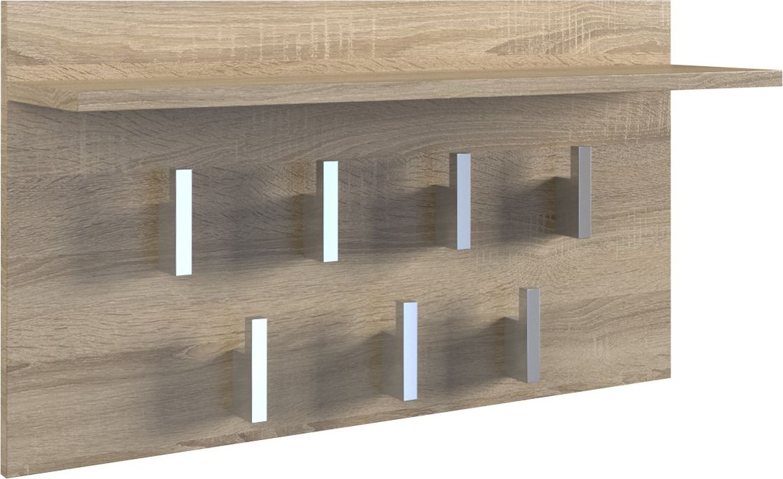 Topeshop WIESZAK PÓŁKA 2F DĄB SONOMA PRZEDPOKÓJ KORYTARZ