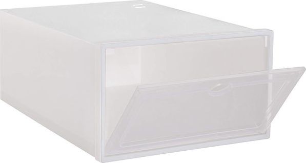 Springos Pudełko na buty z klapą 33x23,5x13,5 cm biały organizer UNIWERSALNY