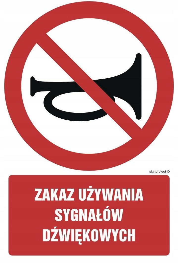 GC021 - Zakaz używania sygnałów dźwiękowych 150x225