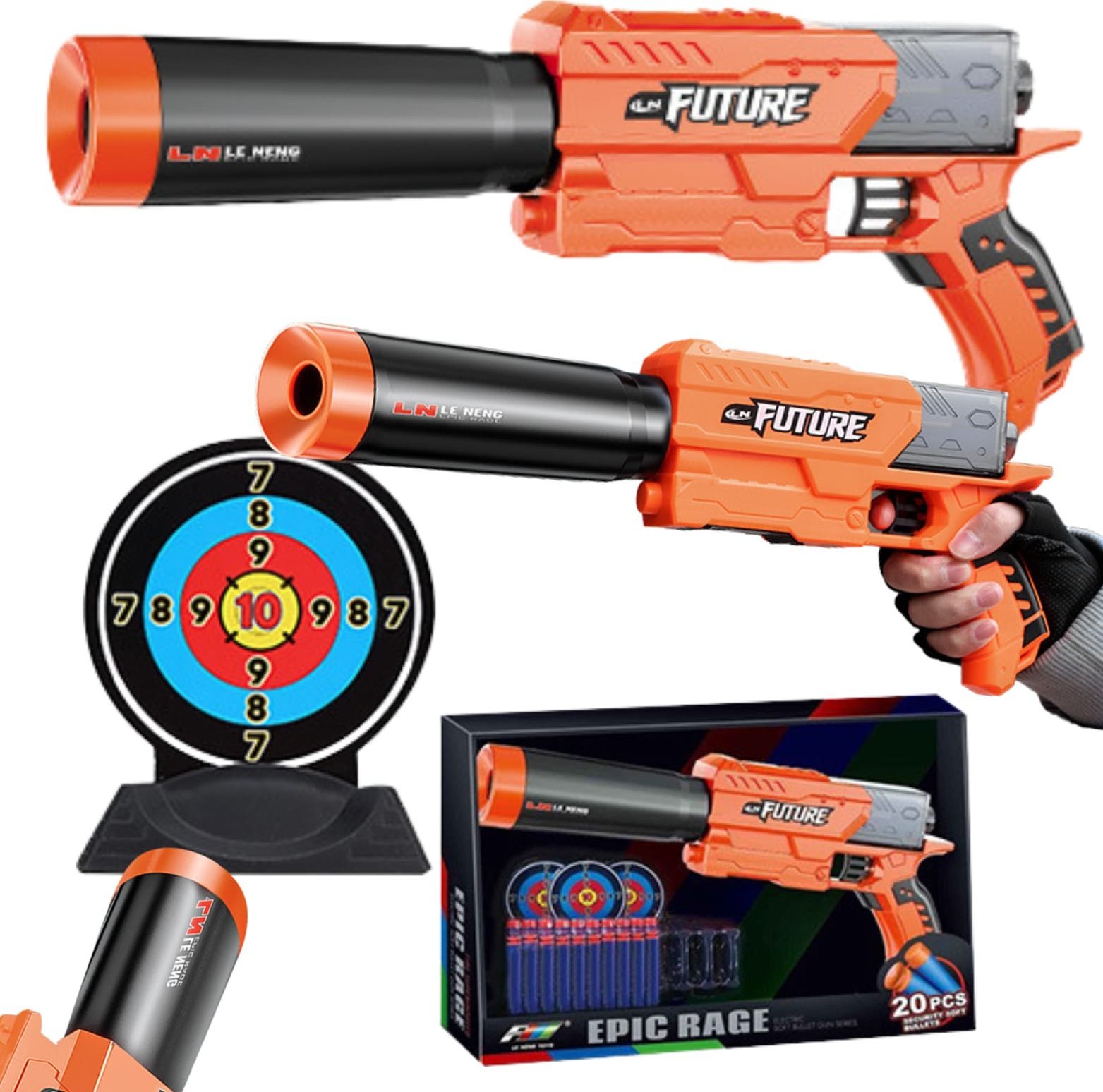 Du?y pistolet z tarcz?