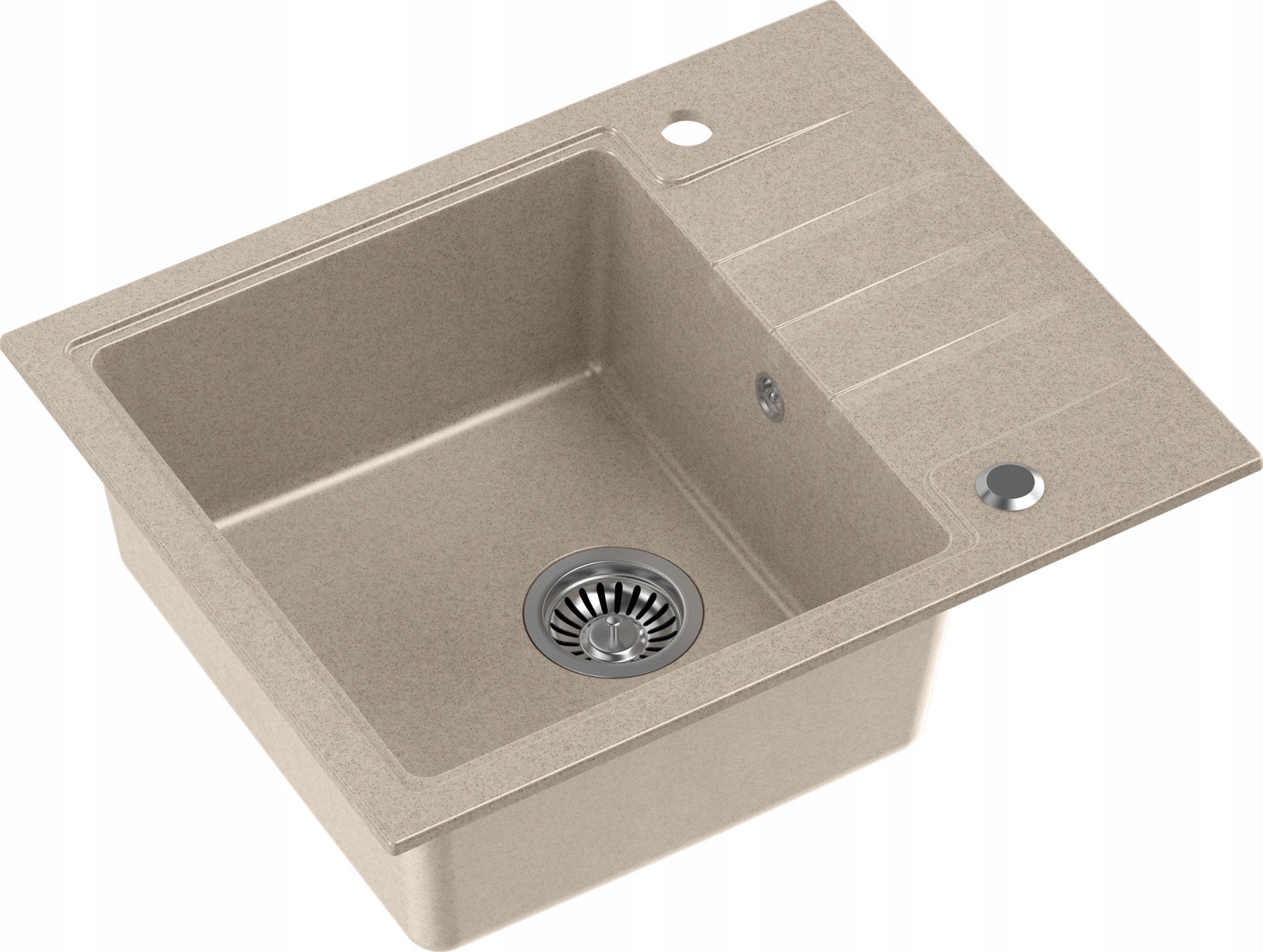 Zlewozmywak Steiner PETER 116 Steingran granitowy beżowy 1-komorowy z/o (62x50x20) z syfonem i zaślepką