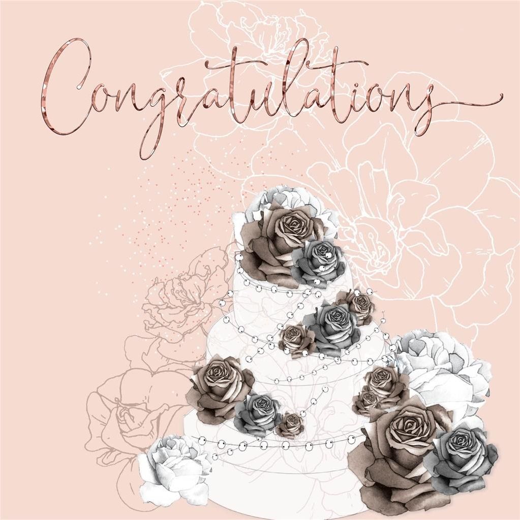 Clear Creation Karnet kwadrat CL0929_SG Ślub tort