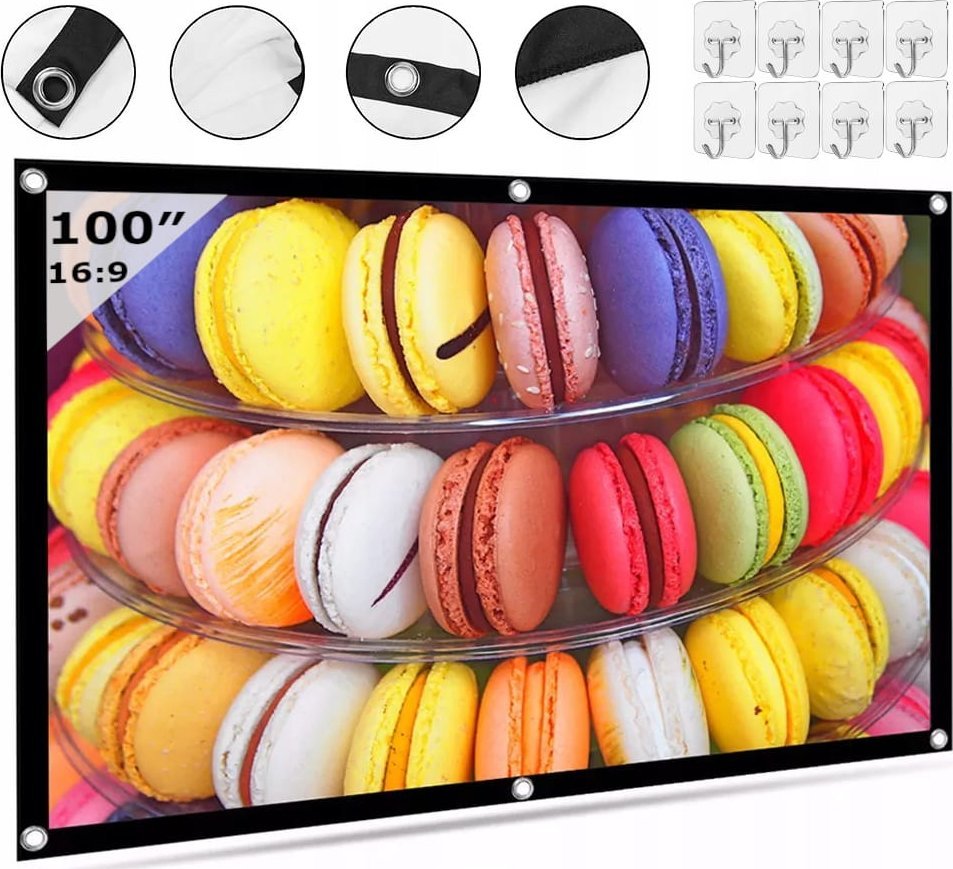 Ekran do projektora Zenwire EKRAN PROJEKCYJNY Przenośny Składany 16:9 218x122 cm 100 Cali