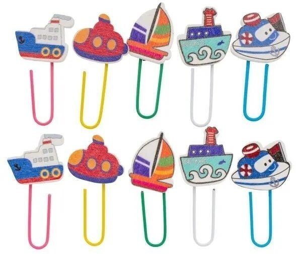 Spinacze 10szt Statki