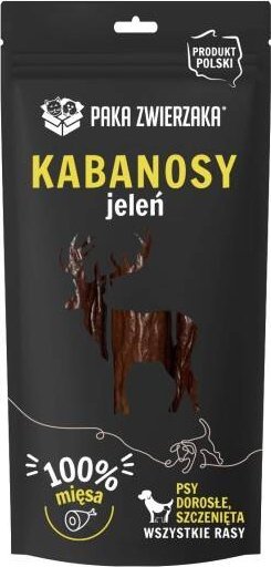 Paka Zwierzaka PAKA ZWIERZAKA- Kabanosy z jelenia 3 szt (80g)