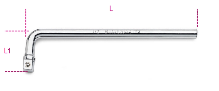 Beta Tools Pokrętło fajkowe typu L 1/2" 230mm (009200858)