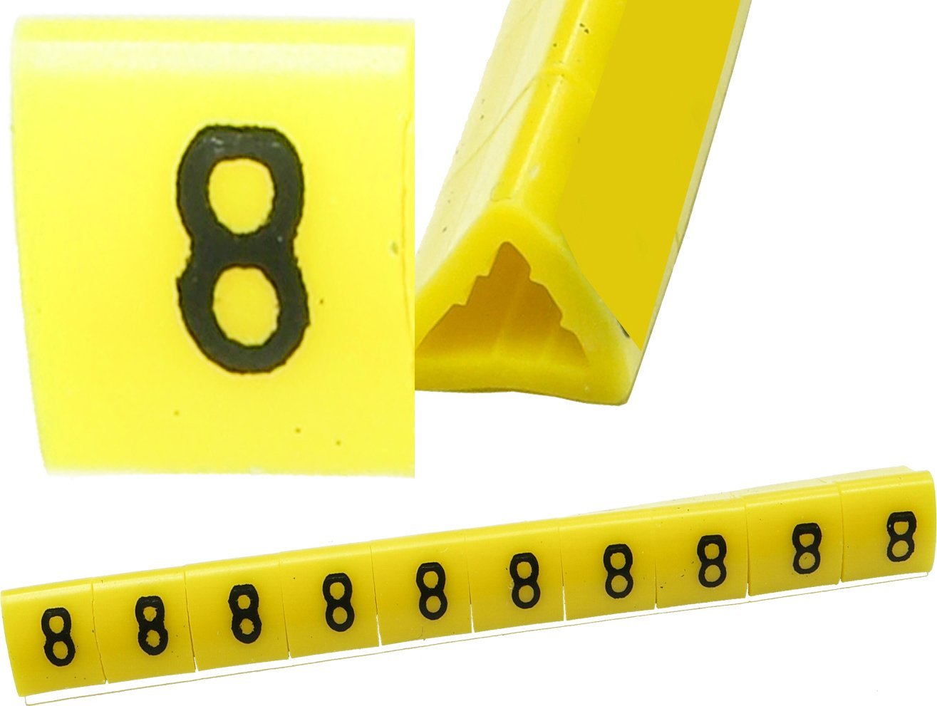 Ergom Oznacznik przewodów OZ-1 8 żółte 100szt