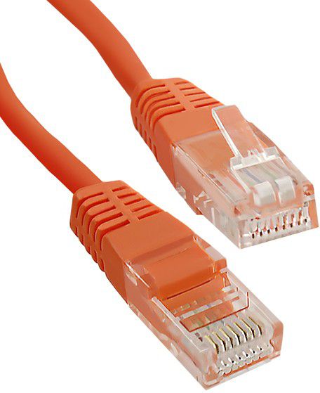 Qoltec Patchcord Crossover, CAT5E, UTP, 1m, pomarańczowy (50546)