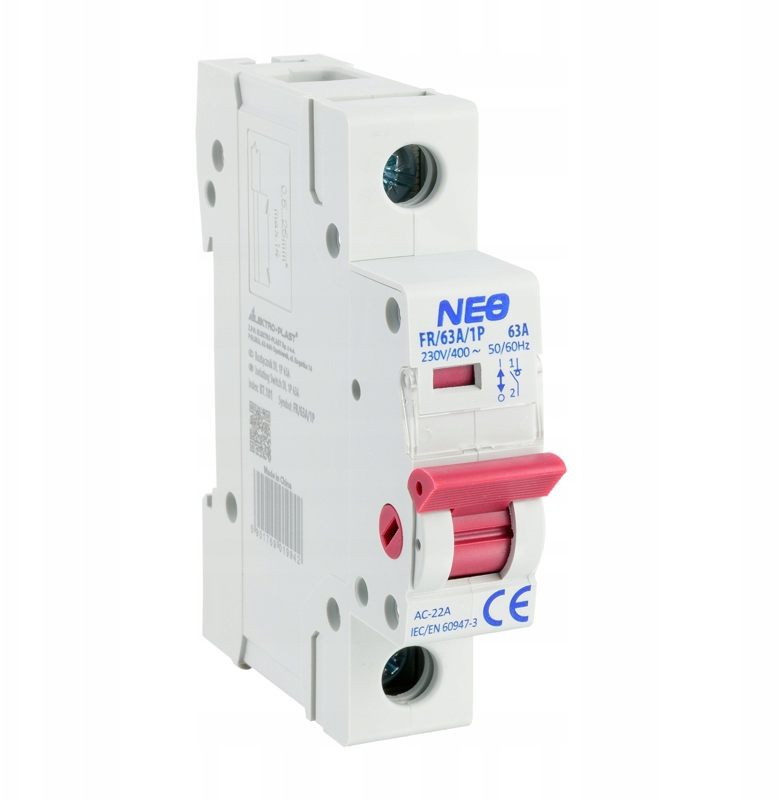 Rozłącznik Izolacyjny DL 1P 63A FR/63A/1P