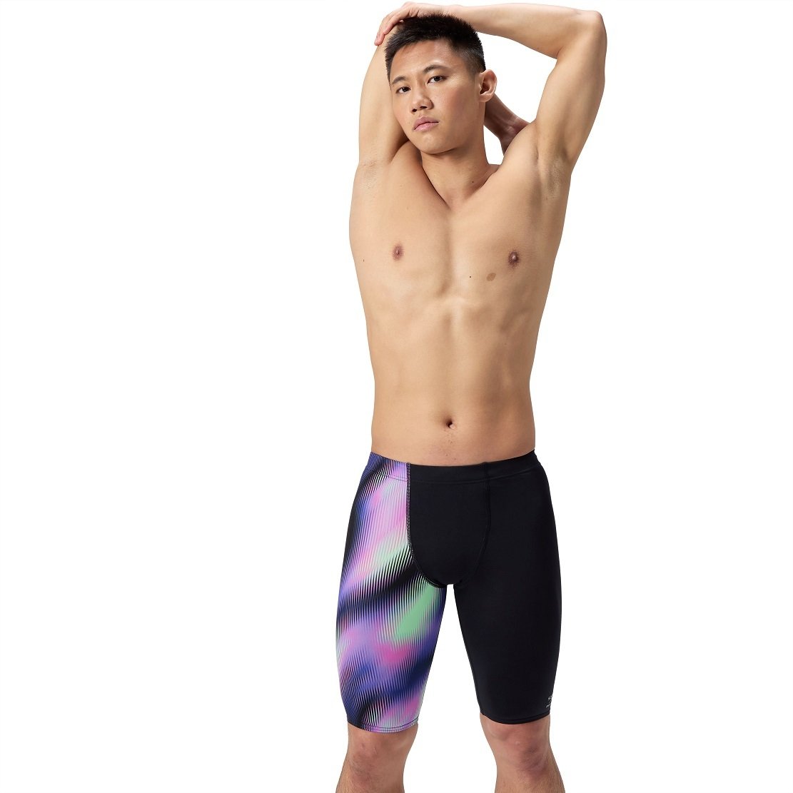 Speedo STROJE PŁYWACKIE MEN'S ML ONE-LEG PRINTED JAMMER AM BLUE/PURPLE 8-00518918745 T34 D5