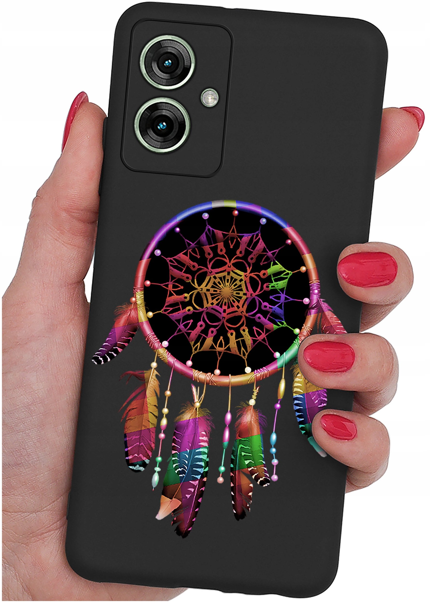 krainaGSM Etui do Motorola Moto G55 5G wzory | SILIKONOWE MATT CASE + SZKŁO 9H