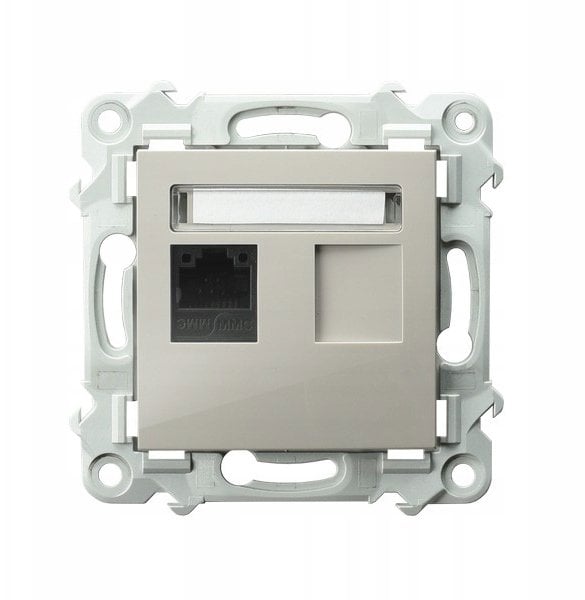 SZAFIR Gniazdo komputerowe pojedyncze, kat. 5e MMC kaszmirowy beż GPK-1Z/K/m/83