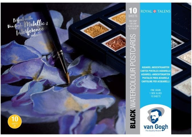 Talens Van Gogh Watercolour postcards black | 10.5 x 14.8 cm (A6), 360 g, 10 sheets