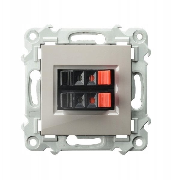 SZAFIR Gniazdo głośnikowe podwójne kaszmirowy beż GG-2Z/m/83