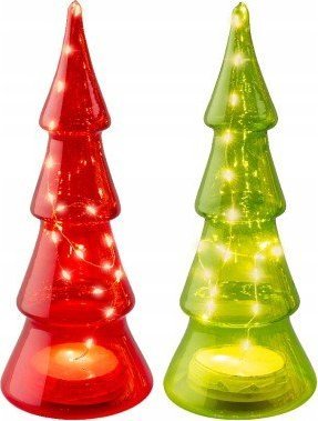 Kaemingk Drzewko świąteczne LED szklane 26 cm