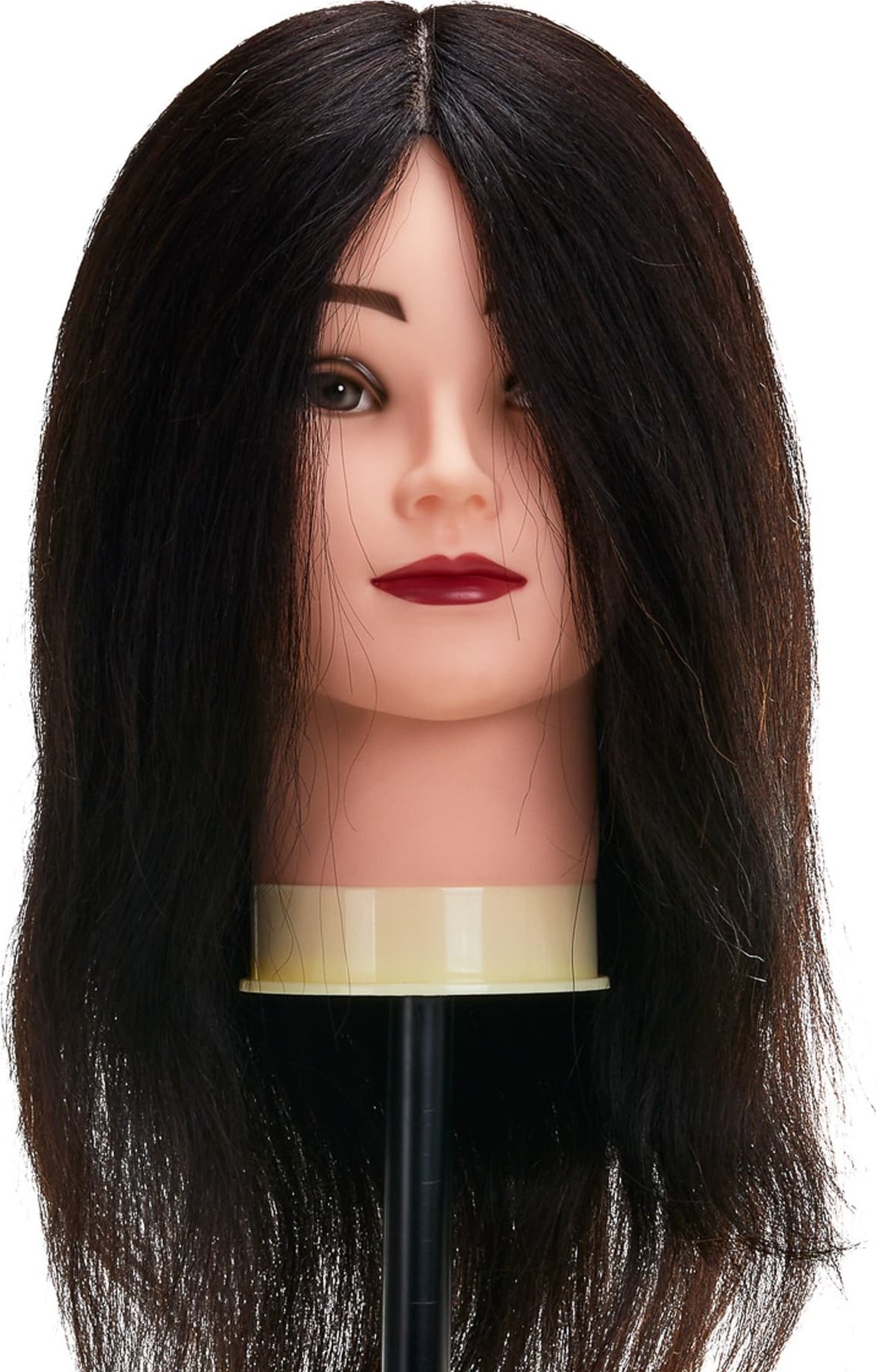 Activeshop Główka treningowa fryzjerska Gabbiano WZ1 naturalne włosy, kolor 1H, długość 16"