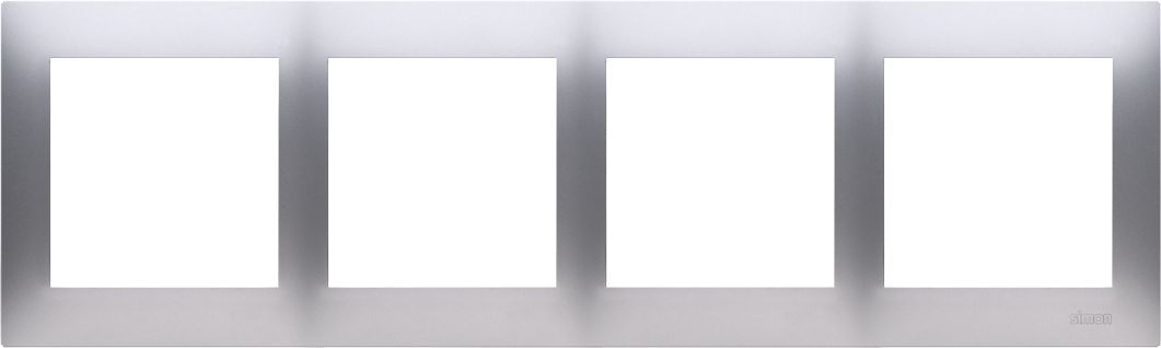 Kontakt-Simon Ramka 4-krotna 54 Premium do puszek karton-gips srebrny mat metalizowany (DRK4/43)