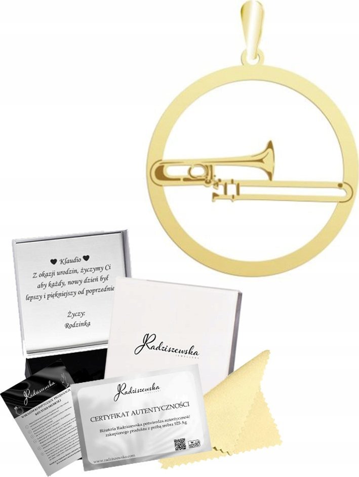 Radziszewska Jewellery Zawieszka Złota Puzon Wisiorek 925 Prezent Biżuteria GRAWER GRATIS
